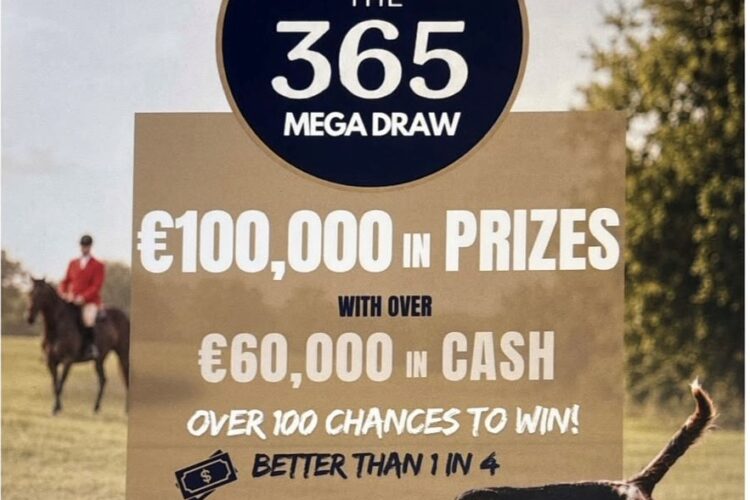 The 365 Mega Draw – €100,000 in Prizes with over €60,000 in Cash